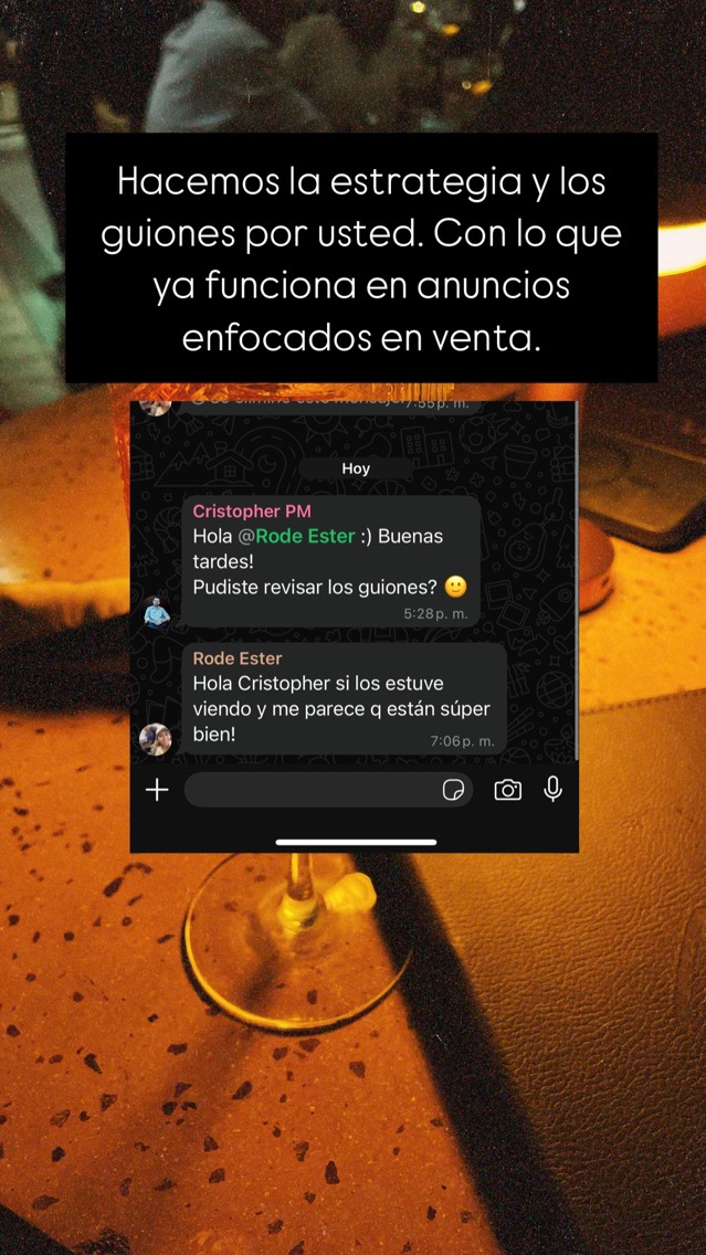 Mensaje de una clienta sobre sus resultados
